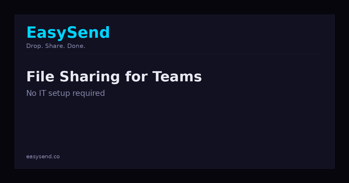 File Sharing for Remote Teams (No IT Needed) | EasySend