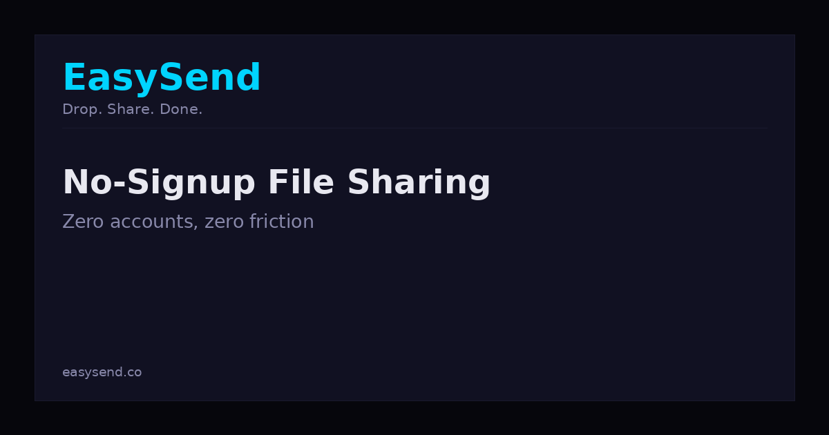 Share Files Without Signing Up - No Account Needed